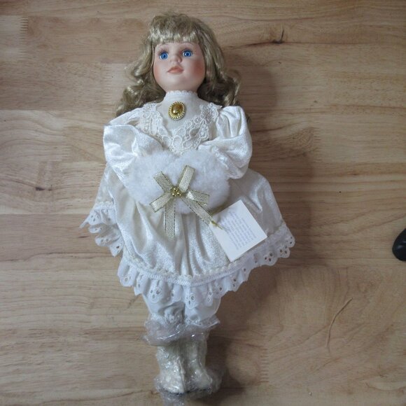 Americana Collection 17" Porcelain Doll - Isabel Christmas Doll - Picture 2 of 9